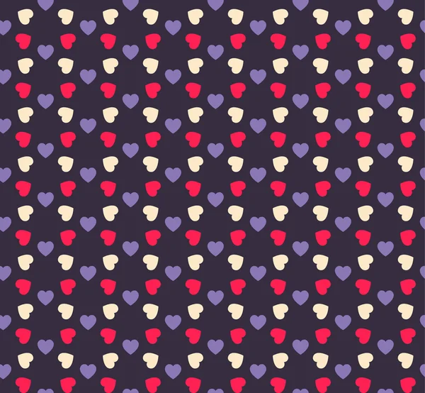 Seamless geometric hearts pattern. — Stock Vector