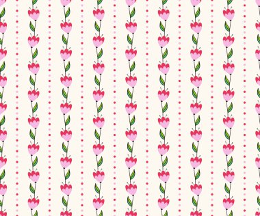 Pembe çiçekli kusursuz çiçek deseni.