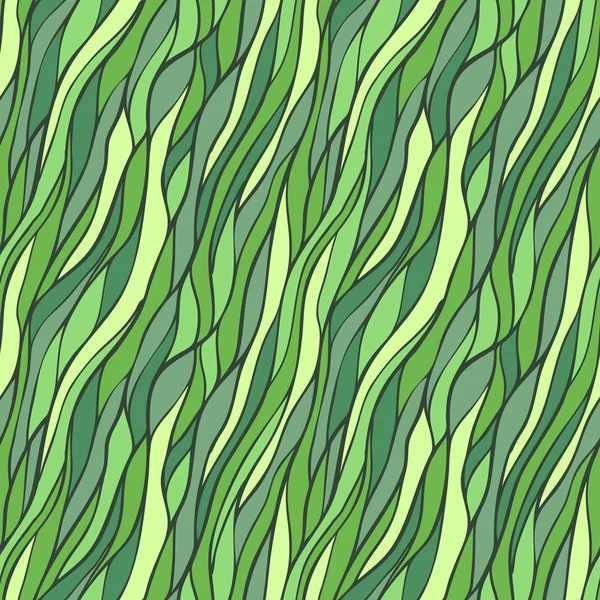 Sömlös handritade mönster med abstrakt vågor. — Stock vektor