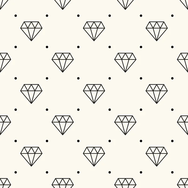 Vector naadloze retro patroon, met diamanten. — Stockvector