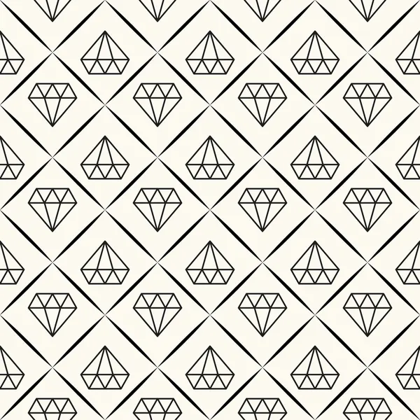 Vector seamless retro pattern, with diamonds. — Stock Vector