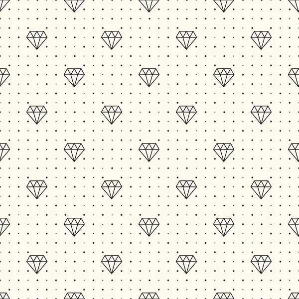 Vector seamless retro pattern, with diamonds. — Stock Vector