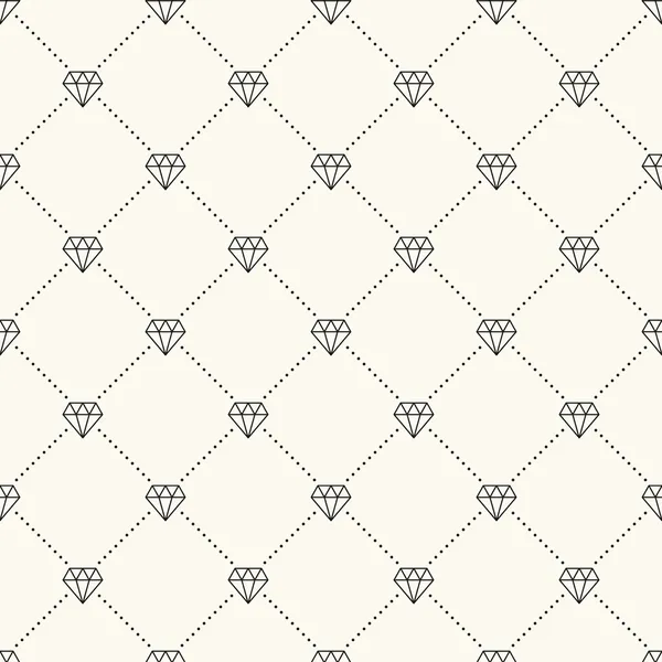 Vector seamless retro pattern, with diamonds. — Stock Vector