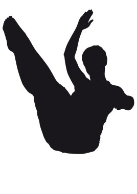 pratik yoga bir kadın - silüeti