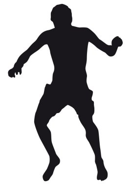 Bir adamın tatil - rekreasyon siluet