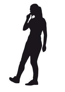 Kız - onun muz silüeti