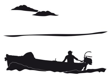 Motorlu tekne balıkçılık ve tatil için