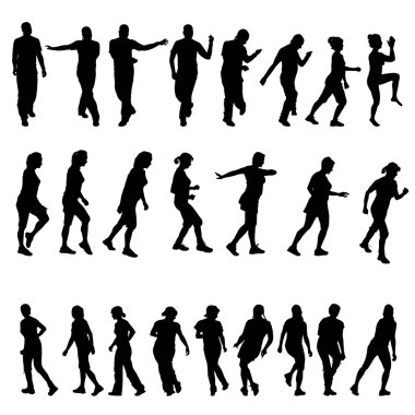 People practicing aerobic