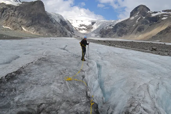 Berg, glaciärer och betesmarker österrikiska Alperna — Stockfoto