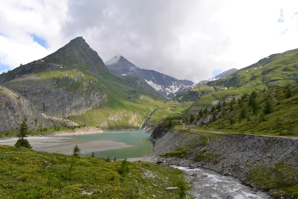 Berg, glaciärer och betesmarker österrikiska Alperna — Stockfoto