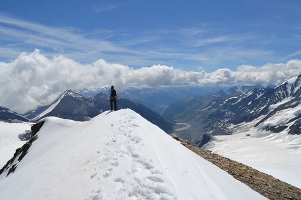 Bergen, gletsjers en weiden Oostenrijkse Alpen — Stockfoto