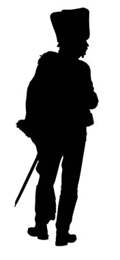 Silhouette - tarihsel şahsiyet dönem kostümü 