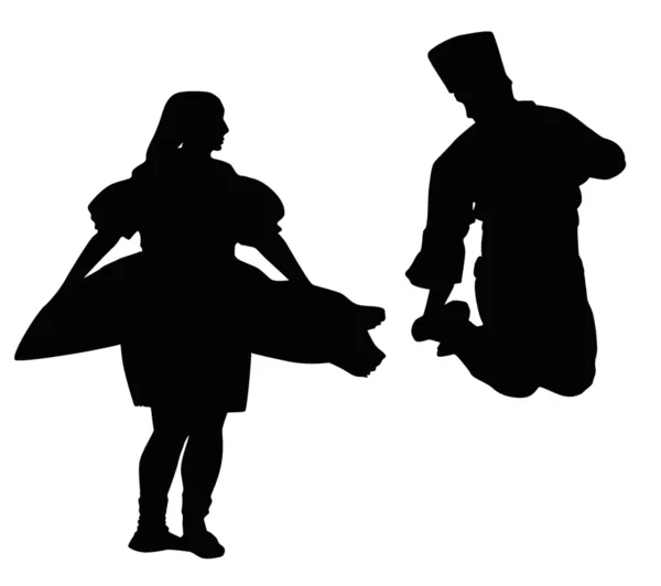 Silhouette - historische Figur im historischen Kostüm — Stockfoto