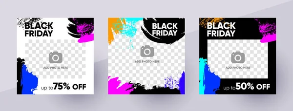 Social media Black Friday promo story or post template, editable social media template. Background for social media promotion sale design vector. Banner Template. Vector illustration.