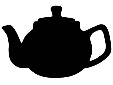 Siyah seramik takım çömleği beyaz arkaplanda izole edildi