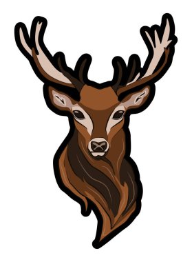 Büyük boynuzlu bir erkek ren geyiği. Güzel bir geyik.