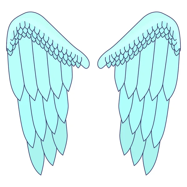 Two Wings Large Feathers Angel Wings Part Costume Wings Flight – Stock-vektor