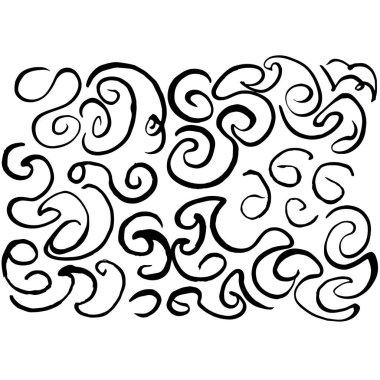 Yazdırma için soyut vektör deseni, sıralanmış şekiller 