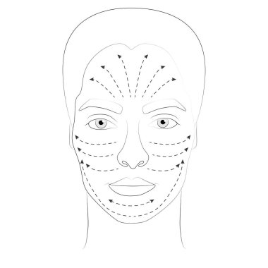 Soyut kadın bir çizgi çiziyor. Portret minimalist tarzı. Aralıksız çizgi.
