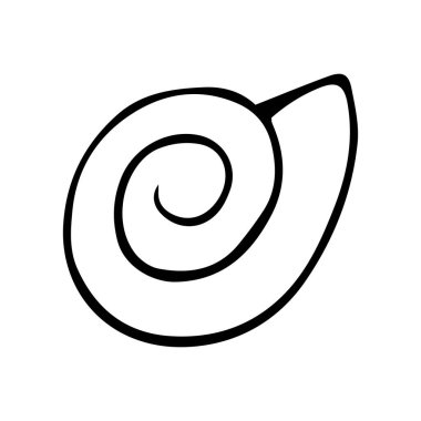 Flower drawn by lines with long petals. Beautiful flower sketch.