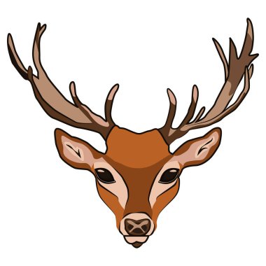 Geyik maskotu logo vektör çizimi