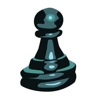 Ana satranç taşları: piyon. Stratejik bir oyun için satranç oyuncuları.