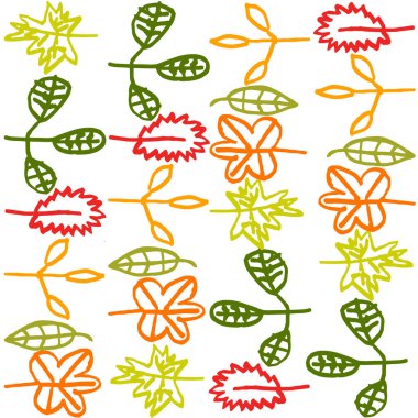 Sonbaharda dökülen yapraklar. Sonbahar arkaplanı. Yazdırma.