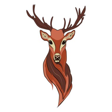 Büyük boynuzlu bir erkek ren geyiği. Güzel bir geyik.