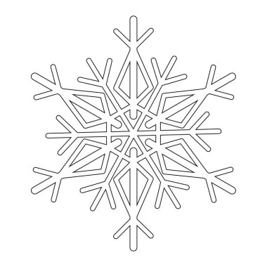 Snowflake with an intricate pattern. Snowflake is a symbol of winter and winter weather