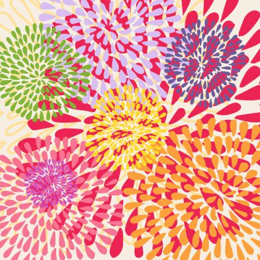 Yazdırma için soyut vektör deseni, sıralanmış şekiller 