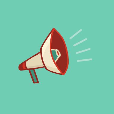 Boynuz simgesi. Dikkat çekmek için hoparlör..