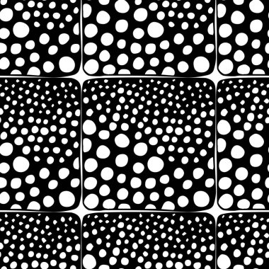 İçinde farklı desenler olan kareler. Resimli döşemeler.