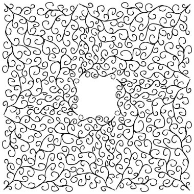 Yazdırma için soyut vektör deseni, sıralanmış şekiller 