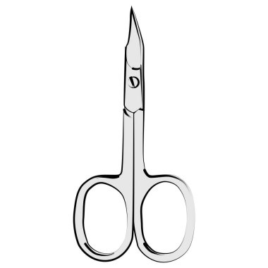 Beyaz arkaplanda vektör makas simgesi. Doğrusal biçim tasarım simgesi