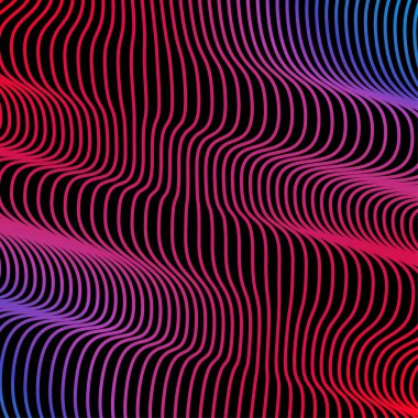 Soyut eğri çizgiler. Web işi ve grafik tasarımı için dalga şekli vektör arkaplanı.