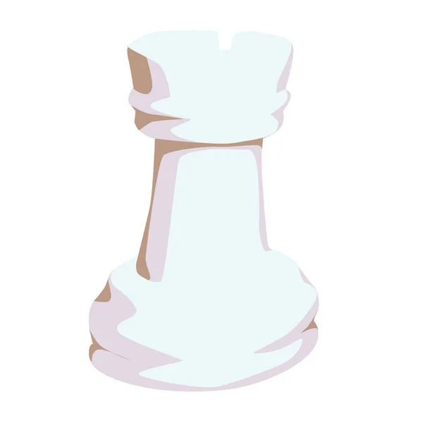 国际象棋的主要棋子 Rook 战略游戏的棋子 — 图库矢量图片