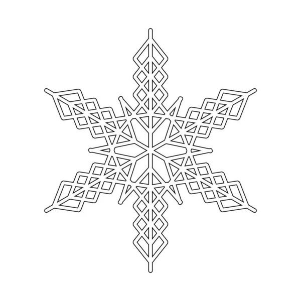 Snowflake with an intricate pattern. Snowflake is a symbol of winter and winter weather