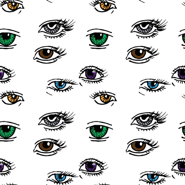 Diversos Dibujos Ojos Humanos Ojos Humanos — Vector de stock