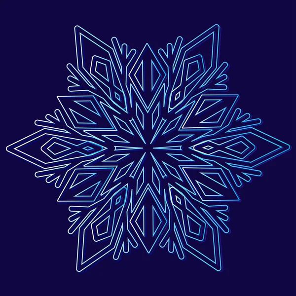 Snowflake Intricate Pattern Snowflake Symbol Winter Winter Weather — Vetor de Stock