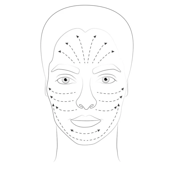 Femme Abstraite Face Dessin Ligne Portret Style Minimaliste Ligne Continue — Image vectorielle