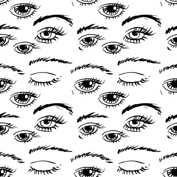 Various Drawings Human Eyes Human Eyes — Stock Vector