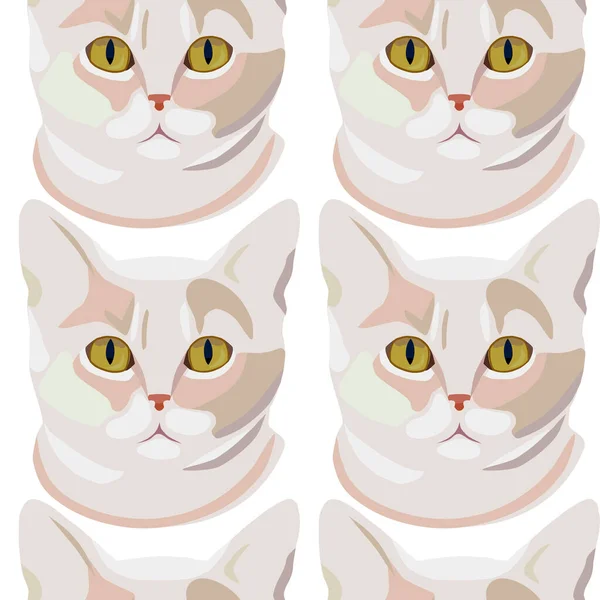 Vectorpatroon Katten Leuke Katten Voor Het Bedrukken Behangpapier — Stockvector