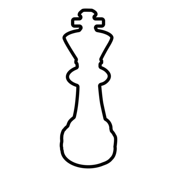 国际象棋之王的形象 棋子战略游戏的棋子 — 图库矢量图片