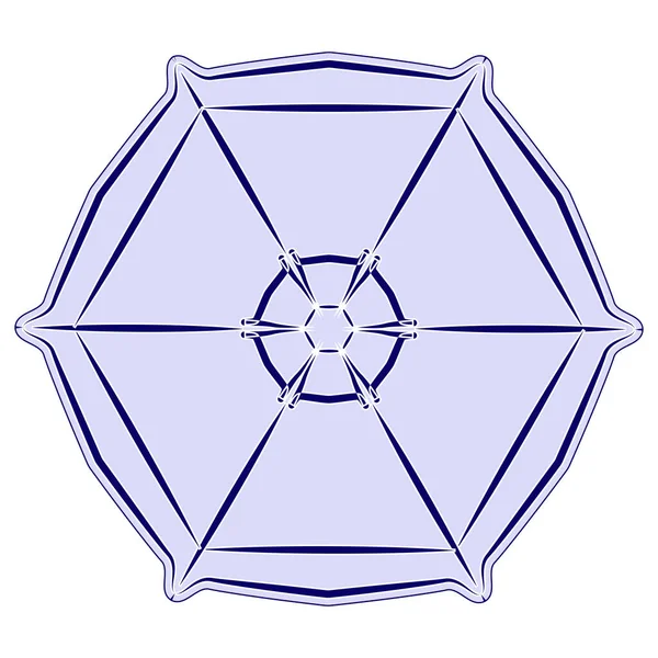 Blue snowflake with an intricate pattern. Snowflake is a symbol of winter and winter weather