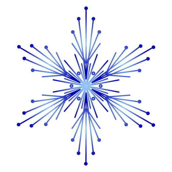 Blue Snowflake Intricate Pattern Snowflake Symbol Winter Winter Weather — Vetor de Stock