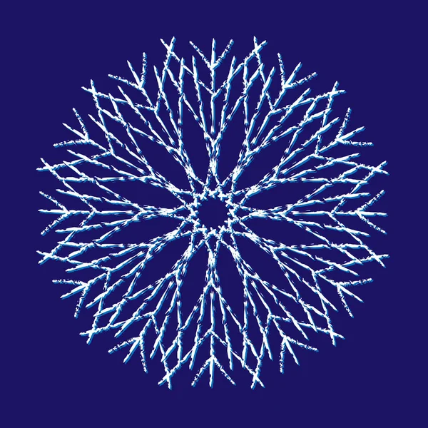 Blue Snowflake Intricate Pattern Snowflake Symbol Winter Winter Weather — Wektor stockowy