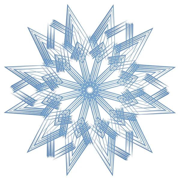 Blue Snowflake Intricate Pattern Snowflake Symbol Winter Winter Weather — Image vectorielle