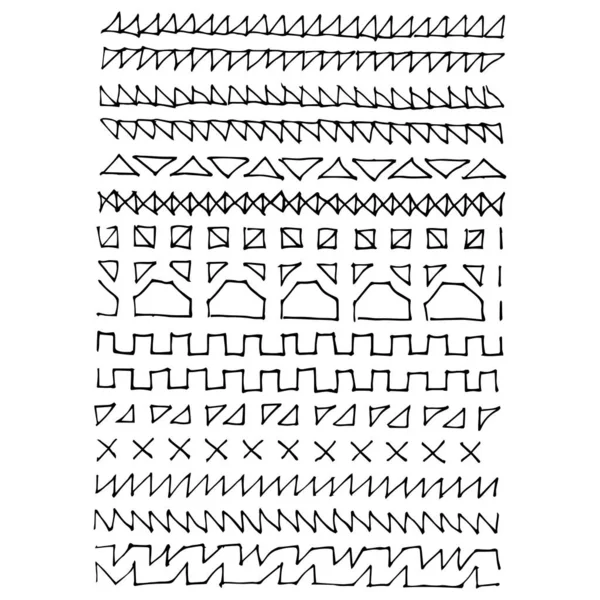 Абстрактный Векторный Шаблон Печати Различных Форм — стоковый вектор