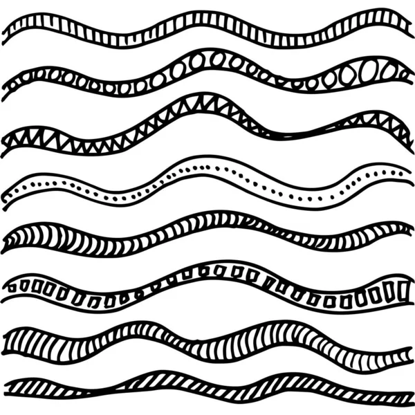 Waves Stripes Pattern Background Stripes Divided Fragments — Stockvector