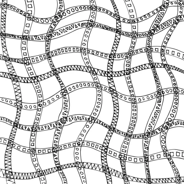 Waves of stripes with a pattern. Background of stripes that are divided into fragments.